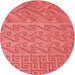 Square Patterned Red Rug, pat2797rd