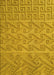 Machine Washable Transitional Deep Yellow Rug, wshpat2797yw