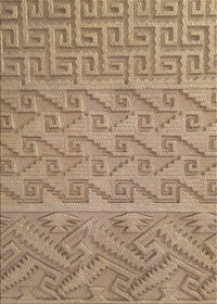 Machine Washable Transitional Sienna Brown Rug, wshpat2797