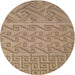 Square Machine Washable Transitional Sienna Brown Rug, wshpat2797