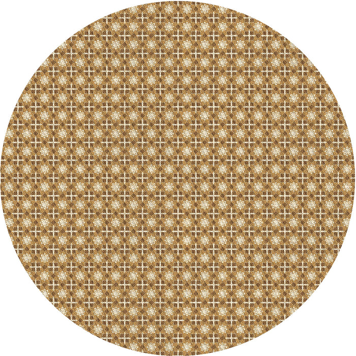 Square Patterned Dark Bisque Brown Rug, pat2798brn