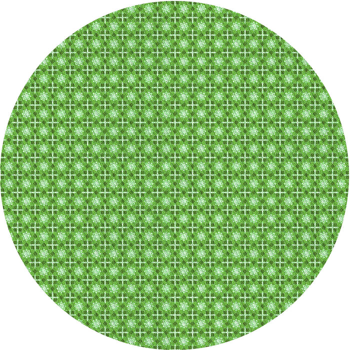Square Patterned Emerald Green Rug, pat2798grn