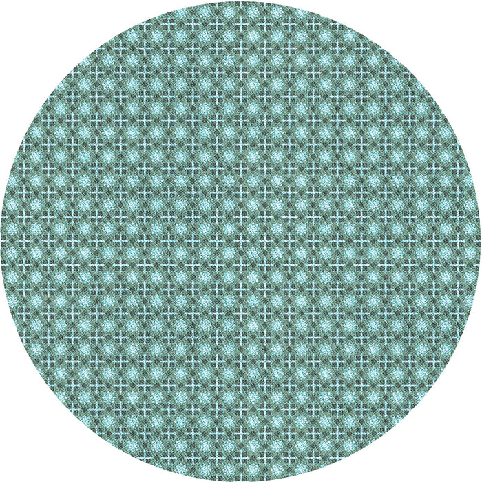 Square Patterned Tiffany Blue Rug, pat2798lblu