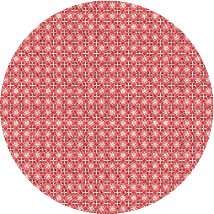 Square Patterned Light Coral Pink Rug, pat2798rd