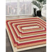 Patterned Red Rug in Family Room, pat2799brn