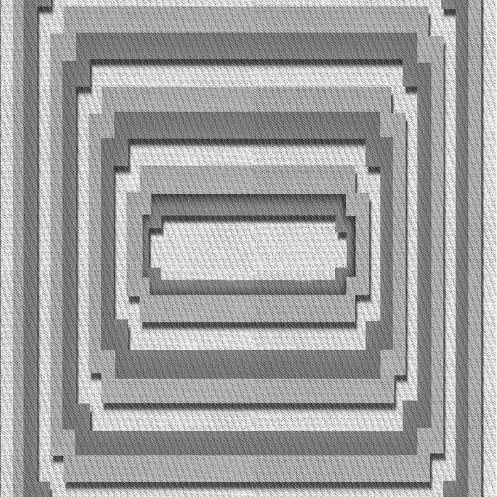 Machine Washable Transitional Platinum Gray Rug, wshpat2799gry