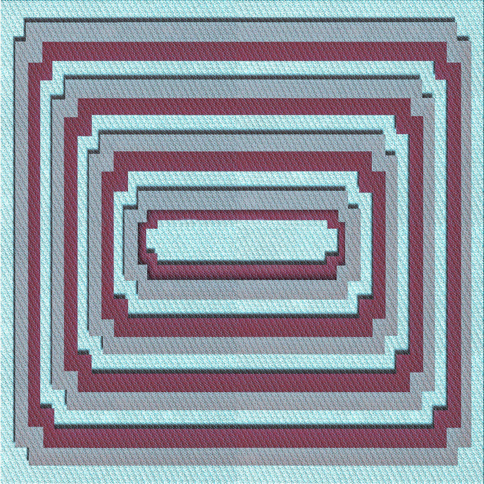 Round Patterned Blue Rug, pat2799lblu