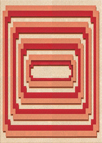 Machine Washable Transitional Neon Red Rug, wshpat2799org