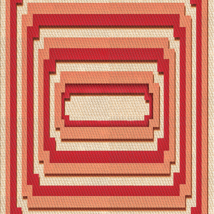 Machine Washable Transitional Neon Red Rug, wshpat2799org