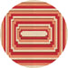 Square Patterned Neon Red Rug, pat2799org