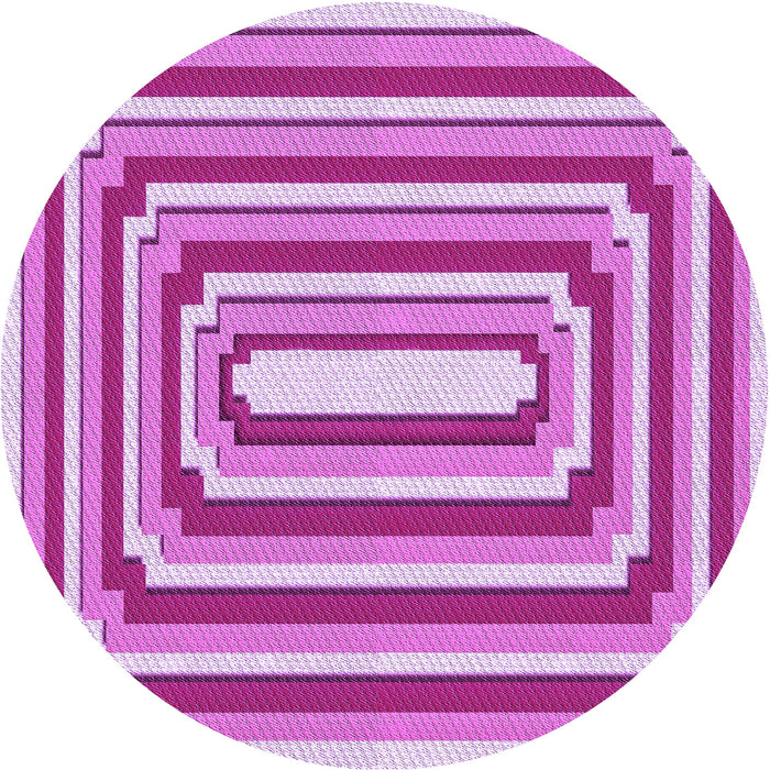 Square Patterned Neon Pink Rug, pat2799pur