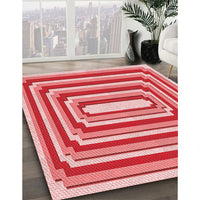 Patterned Pastel Pink Rug, pat2799rd