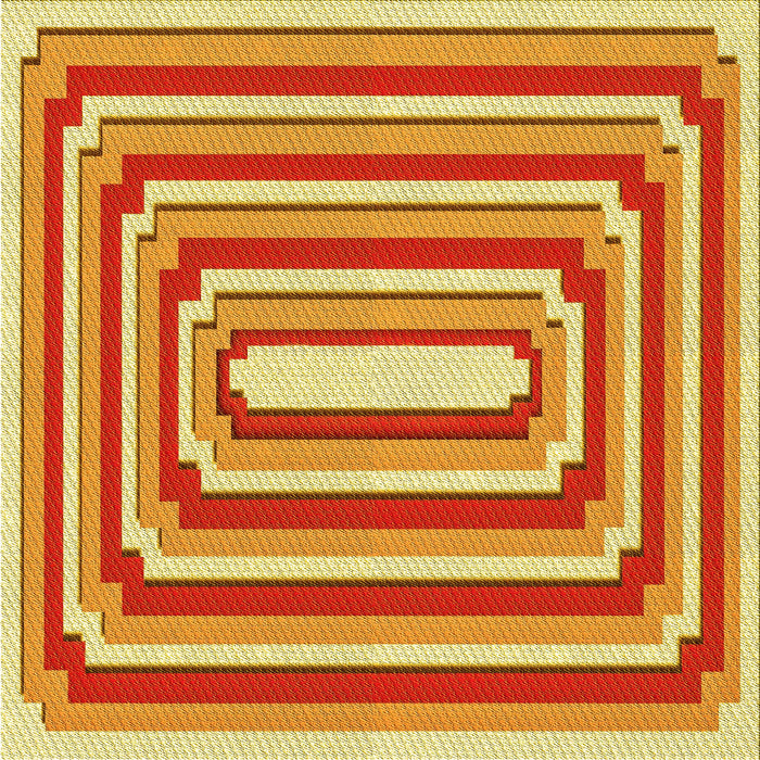 Round Patterned Bold Yellow Rug, pat2799yw