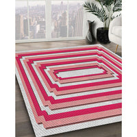 Patterned Rose Gold Pink Novelty Rug, pat2799