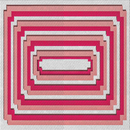 Square Patterned Rose Gold Pink Novelty Rug, pat2799