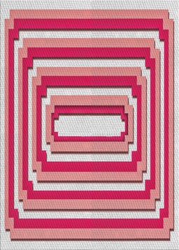 Patterned Rose Gold Pink Novelty Rug, pat2799