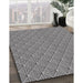 Patterned Gray Novelty Rug in Family Room, pat27