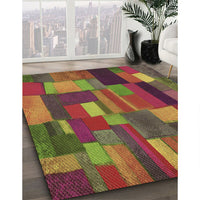 Patterned Dark Golden Brown Rug, pat28brn