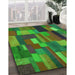 Machine Washable Transitional Army Green Rug in a Family Room, wshpat28grn