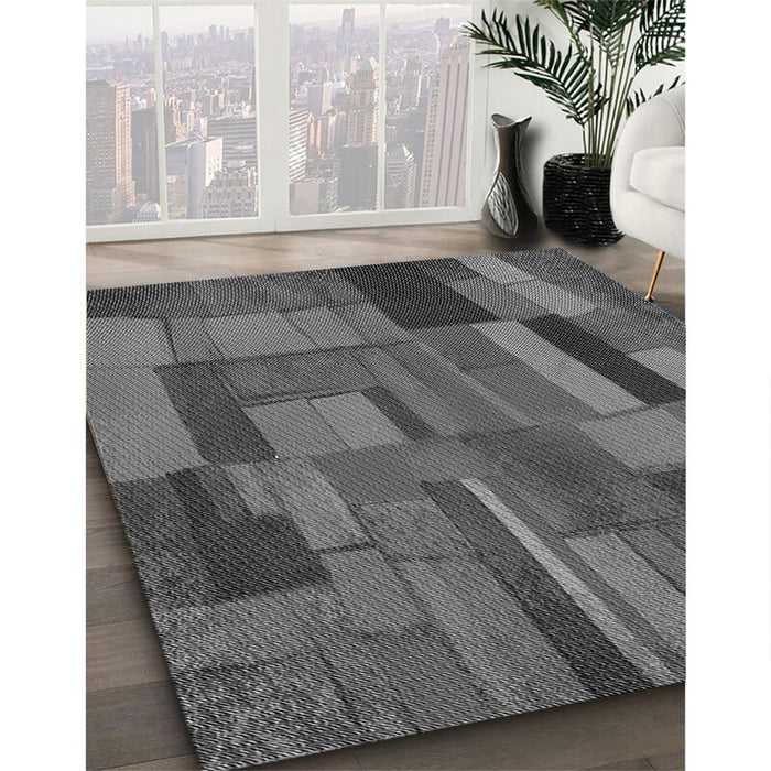 Machine Washable Transitional Gray Rug in a Family Room, wshpat28gry