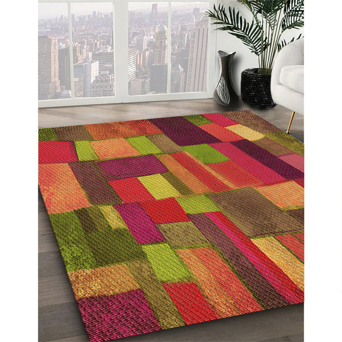 Machine Washable Transitional Red Rug in a Family Room, wshpat28org
