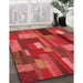 Machine Washable Transitional Red Rug in a Family Room, wshpat28rd