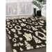 Patterned Camel Brown Rug in Family Room, pat280brn