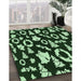 Machine Washable Transitional Black Rug in a Family Room, wshpat280grn