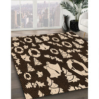 Patterned Light Copper Gold Rug, pat280org