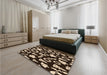 Patterned Light Copper Gold Rug in a Bedroom, pat280org