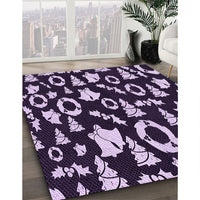 Patterned Deep Purple Rug, pat280pur