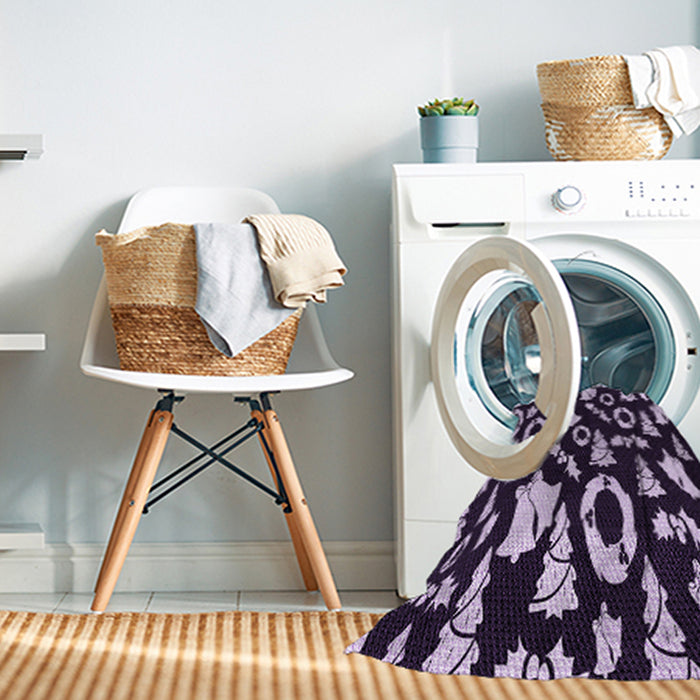 Machine Washable Transitional Deep Purple Rug in a Washing Machine, wshpat280pur