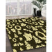 Machine Washable Transitional Metallic Gold Rug in a Family Room, wshpat280yw