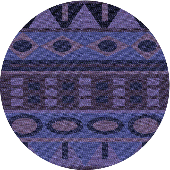 Square Patterned Slate Blue Rug, pat2800blu