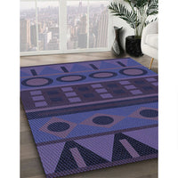 Patterned Slate Blue Rug, pat2800blu