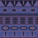 Round Patterned Slate Blue Rug, pat2800blu