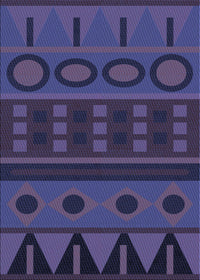 Machine Washable Transitional Slate Blue Rug, wshpat2800blu