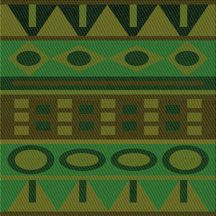 Round Patterned Dark Lime Green Rug, pat2800grn
