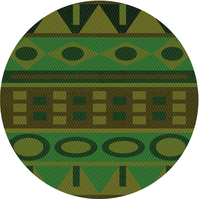 Square Patterned Dark Lime Green Rug, pat2800grn