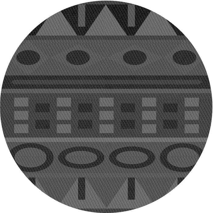 Square Patterned Gray Rug, pat2800gry