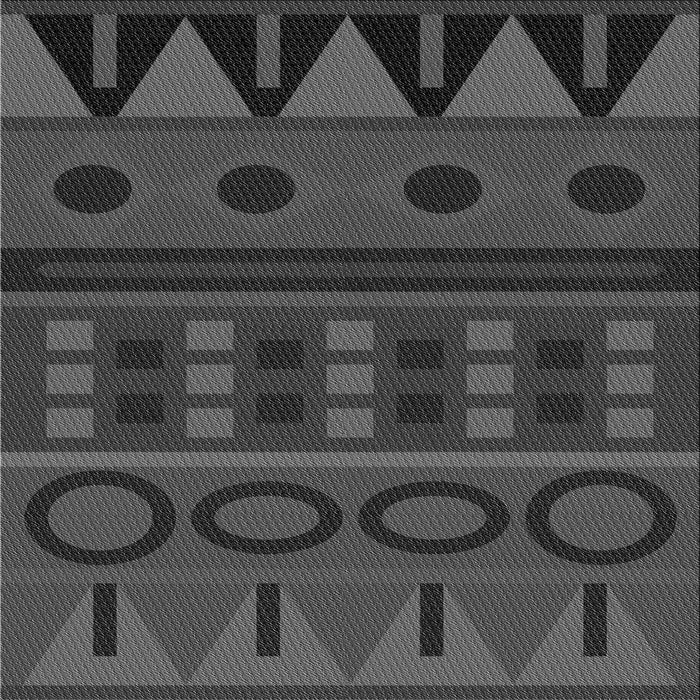 Round Patterned Gray Rug, pat2800gry
