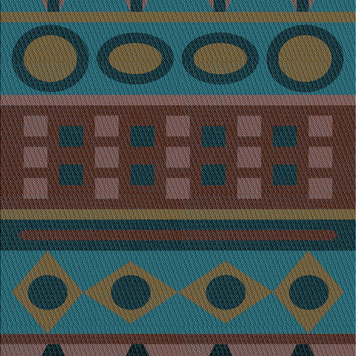 Machine Washable Transitional Green Rug, wshpat2800lblu