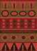 Patterned Mahogany Brown Rug, pat2800org