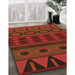 Machine Washable Transitional Mahogany Brown Rug in a Family Room, wshpat2800org