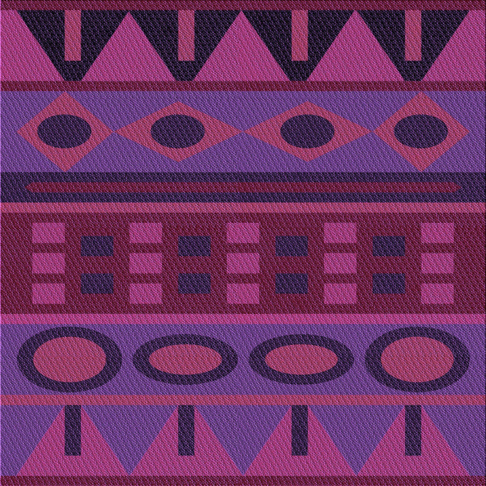 Round Patterned Magenta Pink Rug, pat2800pur