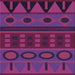 Round Patterned Magenta Pink Rug, pat2800pur