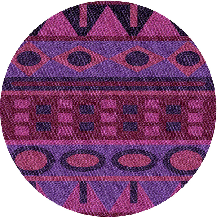 Square Patterned Magenta Pink Rug, pat2800pur