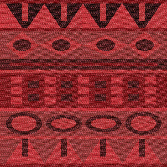Round Patterned Red Rug, pat2800rd