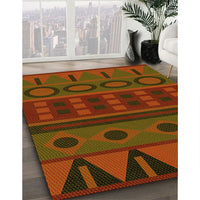 Patterned Tomato Red Rug, pat2800yw