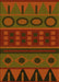 Patterned Tomato Red Rug, pat2800yw